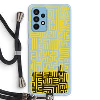 Majorelle Blue Print: Samsung Galaxy A52 Transparant Hoesje met koord