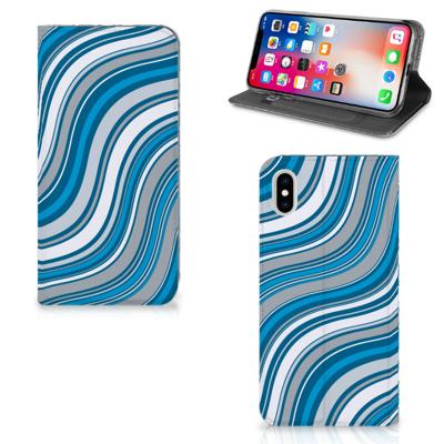 Apple iPhone Xs Max | Hoesje met Magneet | Waves Blue