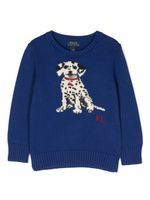 Ralph Lauren Kids pull Dalmatian en maille intarsia - Bleu