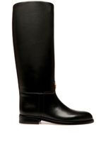 Bally Hollie knee-high leather boots - Noir - thumbnail