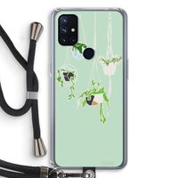 Hang In There: OnePlus Nord N10 5G Transparant Hoesje met koord Hang In There: OnePlus Nord N10 5G Transparant Hoesje met koord