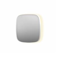 Spiegel INK SP30 60x4x60 cm incl. Indirect LED-Verlichting Rondom en Spiegelverwarming Mat Wit
