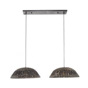 Fraaai - Lucy hanglamp 2x dome - zwart nikkel