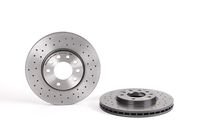 Remschijf BREMBO XTRA LINE BREMBO, Remschijftype: Geperforeerd / Geventileerd, u.a. für Vauxhall, Opel, Chevrolet - thumbnail