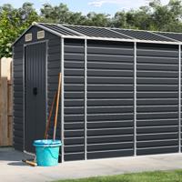 Tuinschuur 191x980x198 cm gegalvaniseerd staal antracietkleurig