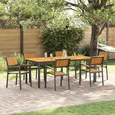 Tuinstoel 6 pcs Bruin 56 x 57 x 87cm Massief acaciahout