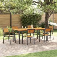 Tuinstoel 6 pcs Bruin 56 x 57 x 87cm Massief acaciahout