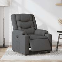 Fauteuil elektrisch verstelbaar stof donkergrijs