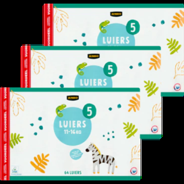Jumbo Luiers Maat 5 1116 kg 3 x 64 Stuks Voordeelverpakking