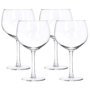 Gin en tonic glazen - set van 4x stuks - 650 ml - transparant - ballon glazen