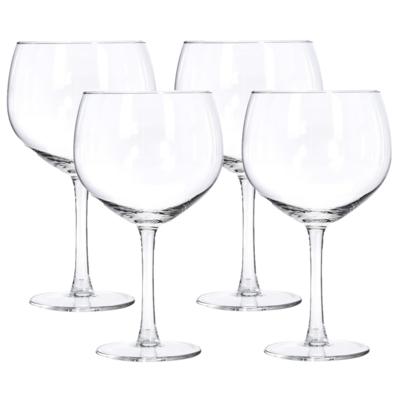 Gin en tonic glazen - set van 4x stuks - 650 ml - transparant - ballon glazen