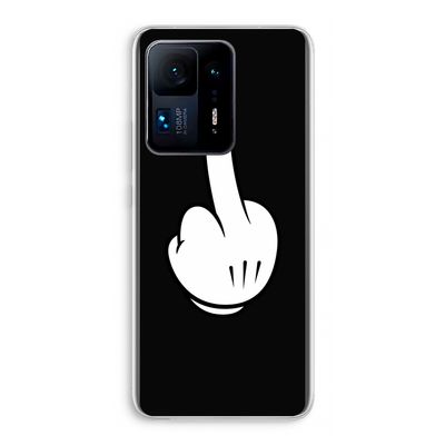 Middle finger black: Xiaomi Mi Mix 4 Transparant Hoesje