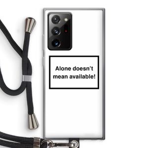 Alone: Samsung Galaxy Note 20 Ultra / Note 20 Ultra 5G Transparant Hoesje met koord
