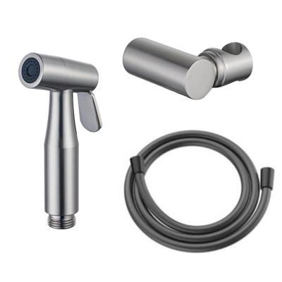 Fortifura Calvi Bidetset - handdouche - slang 150cm - houder - Geborsteld RVS PVD (RVS) SW970017 SW720566 SW767382