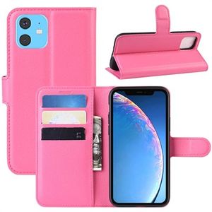 iPhone 11 Wallet Case met Magnetische Sluiting - Felroze