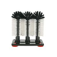 Spoelborstels - voor bierglazen - 19 x 18 x 10 cm - zwart - 3x stuks - professionele horeca borstels