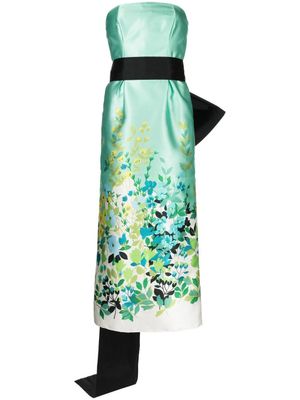 Bambah robe longue à nœud oversize - Vert