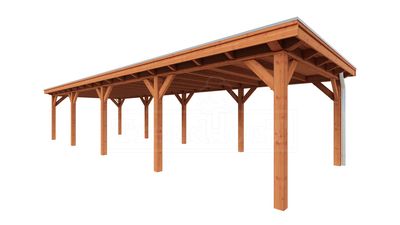 Trendhout Buitenverblijf Florence 1230x425 cm - Plat dak- Plat dak- Onbehandeld lariks Douglas hout- Trendhout