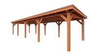 Tijdelijk 15% korting | Trendhout Buitenverblijf Florence 1230x425 cm - Plat dak- Plat dak- Onbehandeld lariks Douglas hout- Trendhout