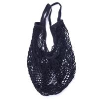 2 PC'S mesh boodschappentas herbruikbare string fruit opslag handtas Totes vrouwen winkelen mesh netto geweven tas winkel kruidenier tote tas (zwart)