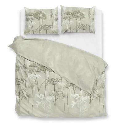 Dekbedovertrek Katoen - Eenpersoons (140x220 cm) - Groen Flanel - Dessin: Natuur - Zo!Home - Dekbed-Discounter.nl
