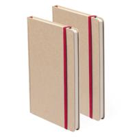 Notitieblok - 2x - luxe - met elastiek - notitieboekje - A5 formaat - 100 bladzijdes