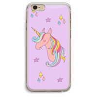 Roze eenhoorn: iPhone 6 Plus / 6S Plus Transparant Hoesje