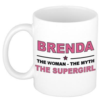 Brenda cadeau mok - Woman Myth Supergirl - naam koffiemok - 300 ml - collega - moederdag