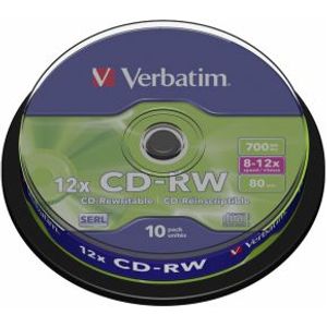 Verbatim CD-RW 12x 10st. Spindle