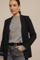 Fran pinstripe blazer - black/off white - 13623