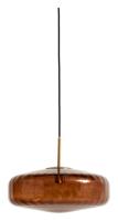 Light & Living Hanglamp 'Pleat' Glas, 30cm, kleur Bruin