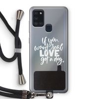 Partner in crime: Samsung Galaxy A21s Transparant Hoesje met koord
