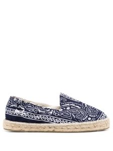 Manebi espadrilles à imprimé bandana - Bleu