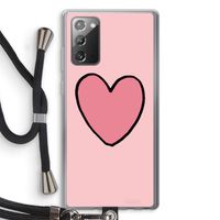 Hartje: Samsung Galaxy Note 20 / Note 20 5G Transparant Hoesje met koord