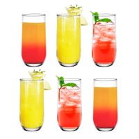 Glasmark Drinkglazen/waterglazen Tumblers - transparant glas - 6x stuks - 400 ml - Drinkglazen - thumbnail