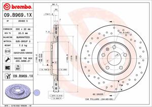 Remschijf BREMBO, Remschijftype: Geperforeerd / Geventileerd, u.a. für Audi, Porsche, VW