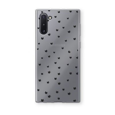 Kleine kattenkopjes: Samsung Galaxy Note 10 Transparant Hoesje