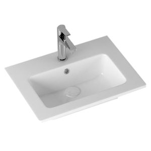 Sanicare Wastafel Keramiek Met Overloop 61x46.5 cm Wit