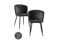 Eetkamerstoel Sandy Graphite Island - set van 2