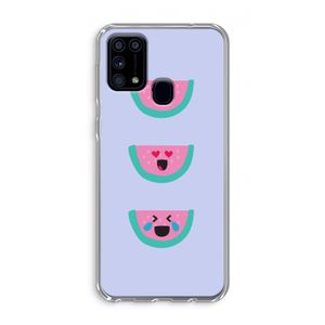 Smiley watermeloen: Samsung Galaxy M31 Transparant Hoesje