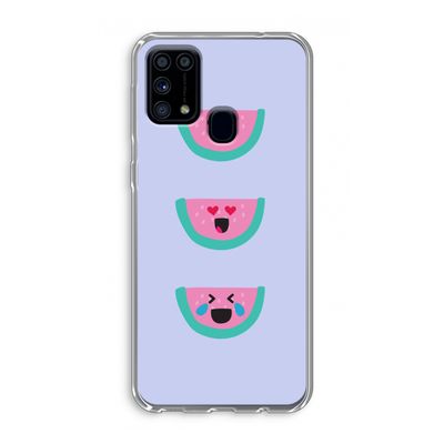 Smiley watermeloen: Samsung Galaxy M31 Transparant Hoesje