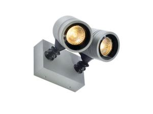 SLV WandspotsNew Myra Wall 2-lichts zilvergrijs - 233094