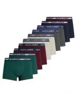 Jack and Jones 10-Pack heren boxershorts - Katoenen Multipack ondergoed heren - Voordeelverpakking