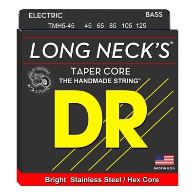DR Strings TMH5-45 Long Necks Tapered Bassnaren 5-Snarig (45-125)