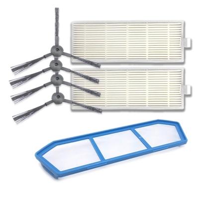 XI221 2 paar K614 side brushes + I205 Initial effect filter + 2 stuks I207 filters set voor ILIFE A4/A4S/A6