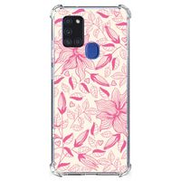 Samsung Galaxy A21s Case Pink Flowers