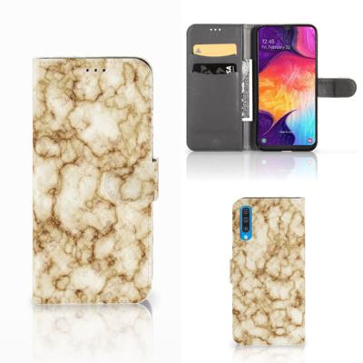 Samsung Galaxy A50 | Bookcase | Marmer Goud