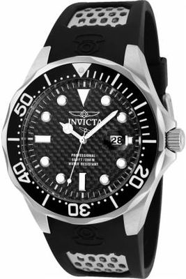 Horlogeband Invicta 12558 Silicoon Zwart 18mm