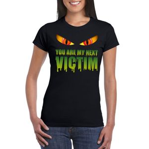 You are my next victim Halloween monster t-shirt zwart dames