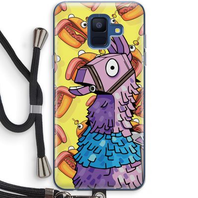 Loot Burger: Samsung Galaxy A6 (2018) Transparant Hoesje met koord